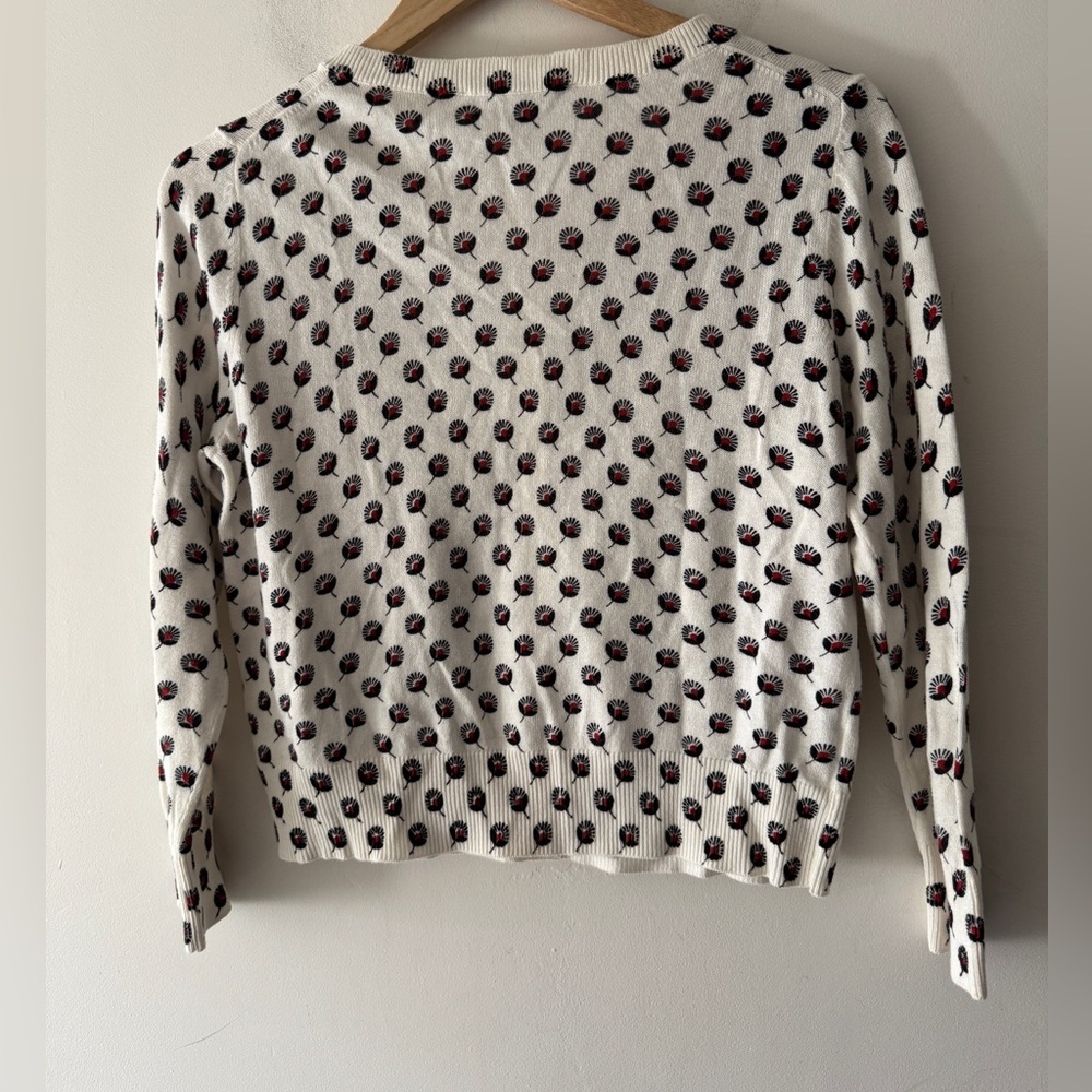 Ann‎ Taylor Loft Women's Button Up Sweater Cardigan Fan Design - Picture 3 of 6